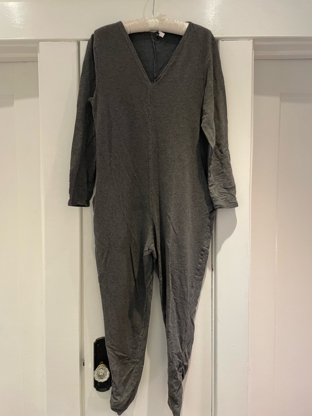 Stretchy grey lounge jumpsuit